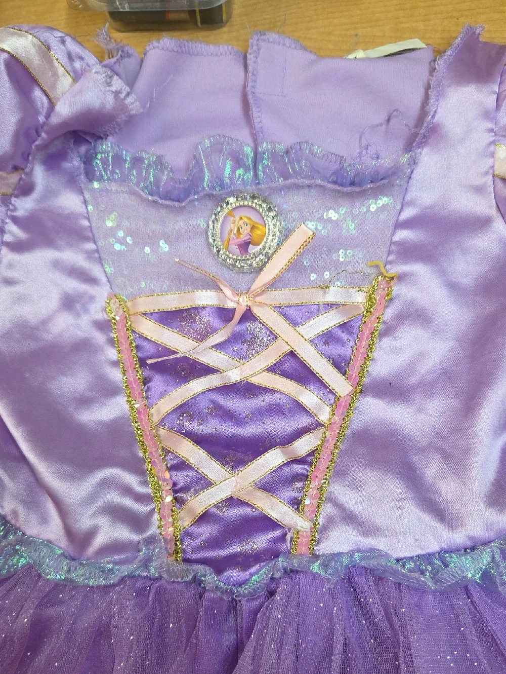 Disney Princess Costume Dress Rapunzel Purple Lavender Size Girl S (4-6) - Picture 4 of 8